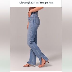 Abercrombie High Rise 90s Straight Jean